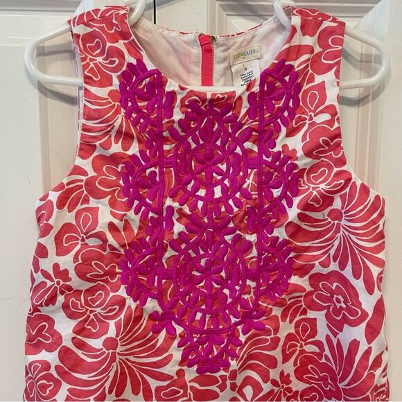 J. Crew crewcuts tropical flower pink sleeveless shift dress - Picture 2 of 7